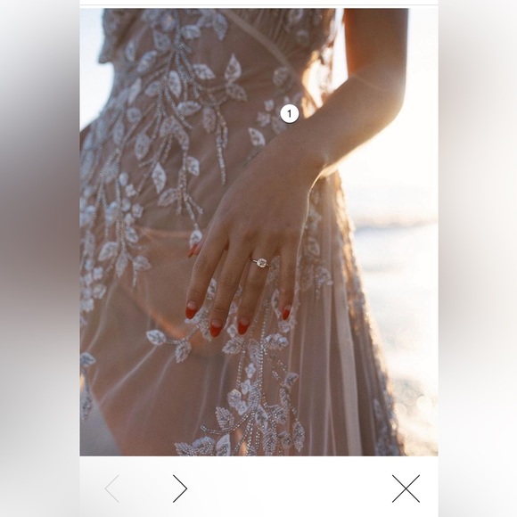 NWT Watters Kilton Essen Beaded Wedding Gown 6 - Picture 4 of 11